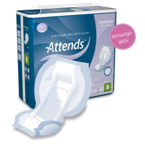 Verpackung Attends Contours Air Comfort Einlagen Grösse 8 mit Einzeleinlage, Hinweis atmungsaktiv