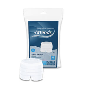 Attends Stretch Pants Comfort Verpackung mit weisser Fixierhose, Groesse M