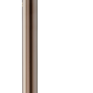 Gehstock Comfort mit anatomischem braunem Softgriff, höhenverstellbares Rohr mit Goldring
