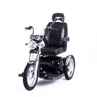 Elektroscooter Sportrider S in Rot mit Korb, Drehsitz und vier Raedern