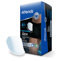 Attends for Men Inkontinenz-Einlage, anatomisch geformte Tropfschutz-Vorlage, mit Verpackung