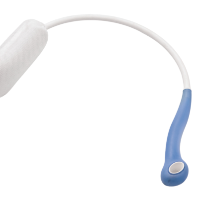 Waschhilfe mit langem Stiel, weicher Waschauflage und blauem ergonomischem Griff
