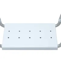 Badewannensitz Standard in Weiss mit Sitzflaeche und gebogenen Auflagebuegeln
