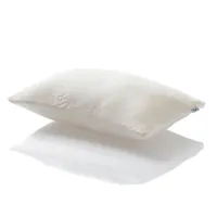Tempur Comfort Travel Kissen, cremeweisses Reisekissen mit flacher Aufbewahrungshuelle