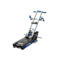 Treppenraupe Liftkar PTR 130 mit schwarzer Gummiraupe, Aluminiumgestell und blauen Griffen