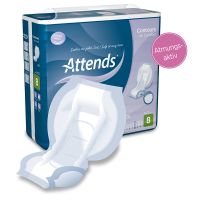 Verpackung Attends Contours Air Comfort Einlagen Grösse 8 mit Einzeleinlage, Hinweis atmungsaktiv