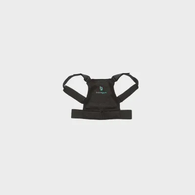 backgym Classic, schwarze Haltungsweste mit verstellbaren Schultergurten und Bauchband