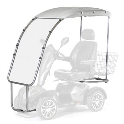 Dach zu Elektroscooter Zeteria S und Maximo, montiertes Verdeck (Symbolbild)