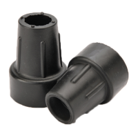 Gummipuffer 18 mm für Gehstöcke, je ein Stück in Schwarz und Braun