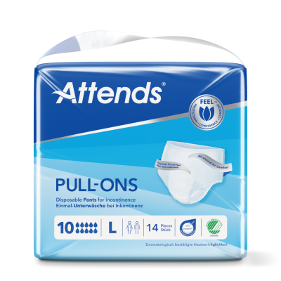 Attends Pull-Ons 10 Verpackung mit Inkontinenz-Pant, Grösse L