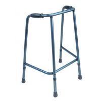 Gehgestell Fix S, hoehenverstellbares Gehhilfe-Gestell aus blauem Aluminium