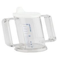 Trinkbecher Handy-Cup mit zwei Griffen und Schnabelaufsatz in mehreren Farben