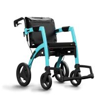 Rollz Motion als Kombination aus Rollator und Rollstuhl mit grossen Rädern und Fussstützen
