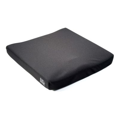 Rollstuhlkissen Jay Basic, flaches schwarzes Sitzkissen mit Stoffbezug